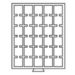 Leuchtturm: Érmedoboz 30 négyzet alakú rekeszes 38 x 38 mm füst színű - Image 2
