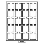 Leuchtturm: Érmedoboz 20 négyzet alakú rekesz 50 x 50 mm füstszínű - Image 2