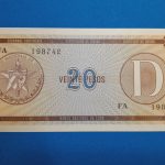 1985. 20 Pesos UNC "D"
