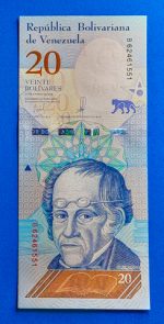 2018.  20 Bolivares UNC
