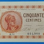1920. 50 centimes EF szükségpénz
