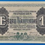 Nezsideren 1916. 1 Korona AUNC-