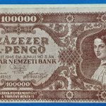 1946.   100.000 B-Pengő EF Reklám pénz MDP