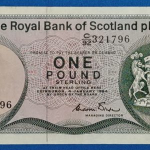 1 Pound Sterling F előoldal címeres