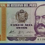 1988.  5.000 Intis  UNC