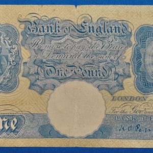 Brit 1 fontos bankjegy előoldala - Britannia ülő alakja