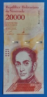 2017.  20.000 Bolívares AUNC