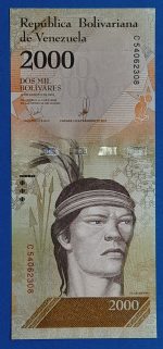 2016. 2.000 Bolívares UNC