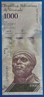 2017.  1.000 Bolívares UNC