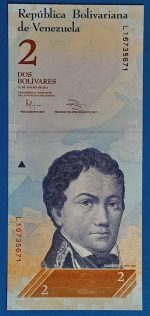 2012.  2 Bolívares UNC