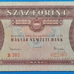 1962.10.12 100 Forint F "egyenes szárú hármas"