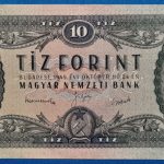 1949.10.24   10 Forint VF "Rákosi címer"