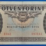 1989. 01.10.50 Forint F