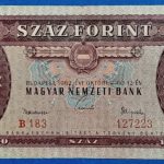 1962.10.12 100 Forint  VF "gömbölyű szárú hármas"