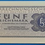 1944.  5  Reichsmark UNC