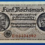 1940-1945.   5 Reichsmark UNC