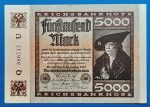 1922.   5.000 Mark UNC