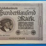 1923.    100.000 Mark VF+