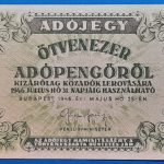 1946.  50.000 Adópengő EF vízjeles papíron-sorszám nélkül