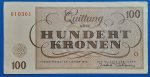 1943. 100 Kronen VF Theresienstadt Getto