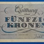 1943.  50 Kronen EF Theresienstadt Getto