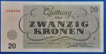 1943.  20 Kronen AUNC Theresienstadt Getto