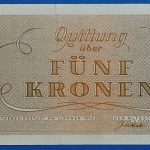 1943.   5 Kronen EF Theresienstadt Getto