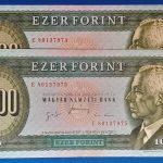 1996.01.15 1.000 Forint  EF "E" betűjeles sorszámkövető