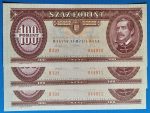 1993.12.16.   100 Forint UNC "sorszámkövető 3 db"