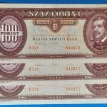 1993.12.16.   100 Forint UNC "sorszámkövető 3 db"