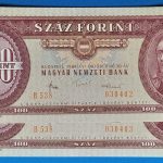 1984.10.30  100 Forint UNC "sorszámkövető 2 db bankó"