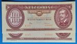 1984.10.30  100 Forint UNC "sorszámkövető 2 db bankó"