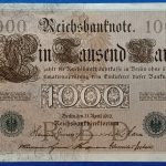 1910. 1.000 Mark VF