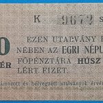 1919.   20 fillér Egri Népújság VF