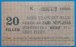 1919.   20 fillér Egri Népújság VF