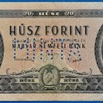 1949.10.24  20 Forint F "Rákosi címer" MINTA" perforációval