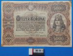 1920. 5.000 Korona F+  "nagy alakú" Orell Füssli nyomdahely jelöléssel