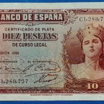 1935.  10 Peseta EF