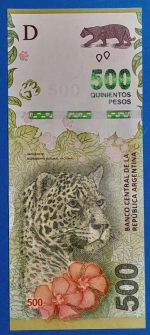 2016. 500 Peso AUNC