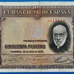 1935.  50 Pesetas VF