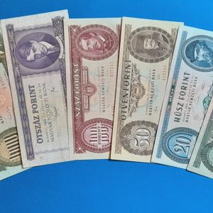 1962- 2003 -ig 8 db-os Forint sor, 10-5.000 Ft-ig,  VF+  -  F