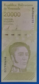 2019. 20.000 Bolívares UNC