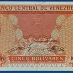 1989.  5 Bolívares UNC
