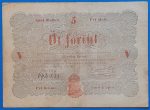1848.  5 Forint F "piros változat" veszprémi kiadás