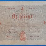 1848.  5 Forint F "piros változat" veszprémi kiadás