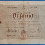 1848.  5 Forint F Kossuth "barna változat" debreceni kiadás