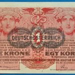 1916. 1 Korona EF "DEUTSCHÖSTERREICH" felülbélyegzéssel
