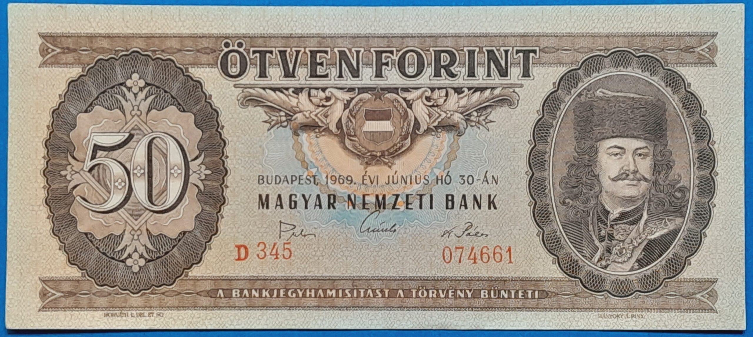 B1162-1 1969.06.30. 50 Forint VF - Image 1