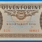 1989.01.10.  50 Forint      EF
