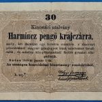 1849.  30 Pengő krajczárra  F+